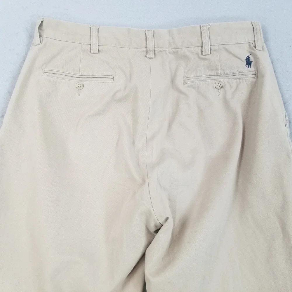 Polo Ralph Lauren Pants Mens 35x32 Khaki Prospect Pant Vintage 90s Cotton Chinos